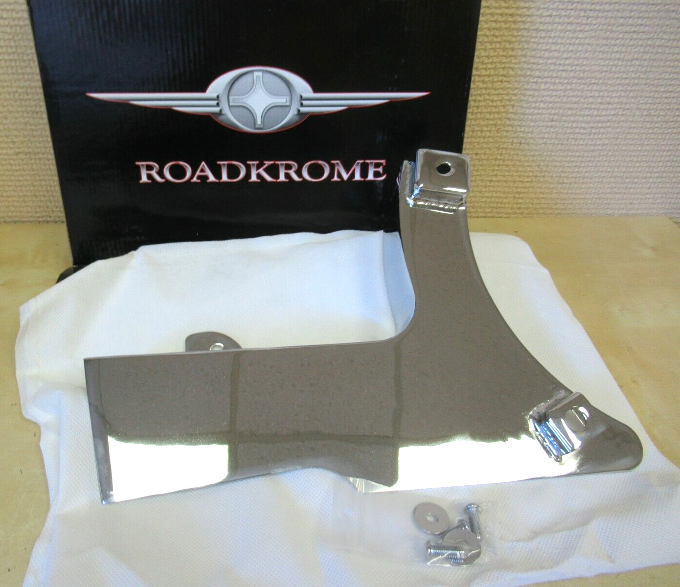 ROADKROME  CHROME STEEL LOWER BELT GUARD - KAWASAKI VULCAN VN2000 2004-10