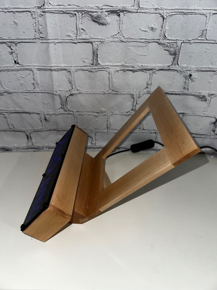 Handcrafted Wood Vinyl Record Stand Now Playing
