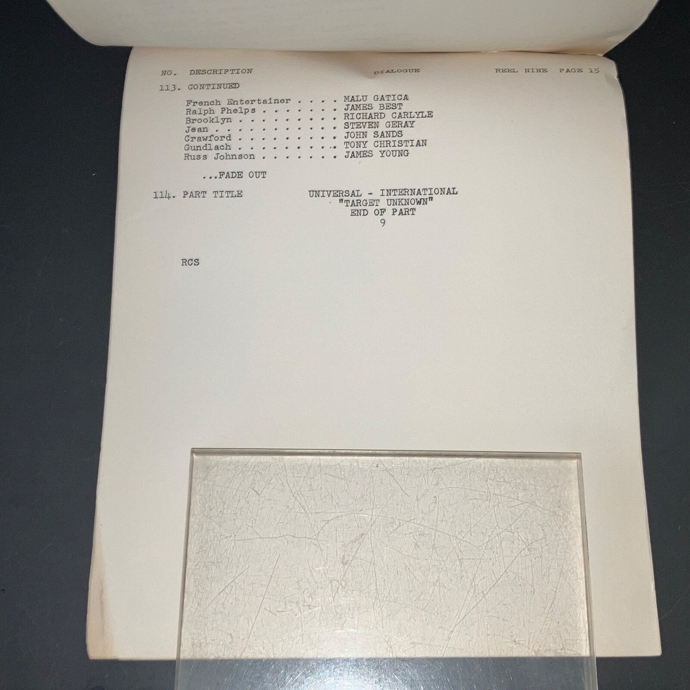 Universal Files Continuity & Dialogue Script with COA