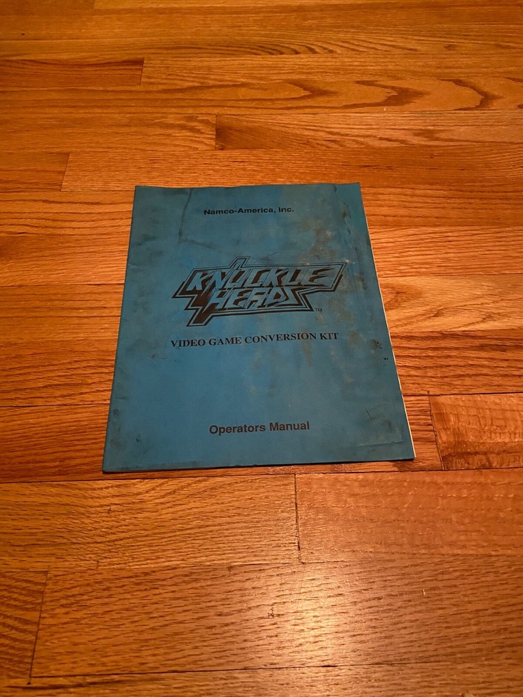 Knuckle Heads Video Game Conversion Kit manual, Namco 1992