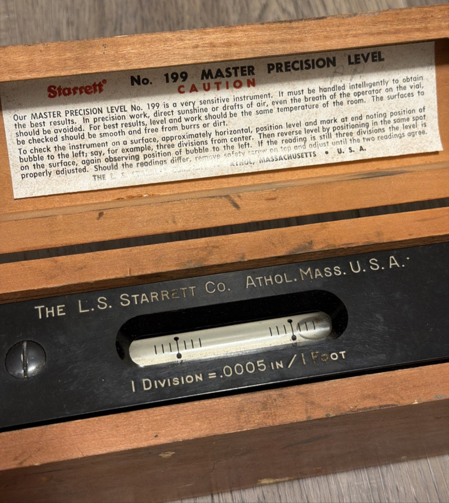 Starrett No. 199 Master Precision Level