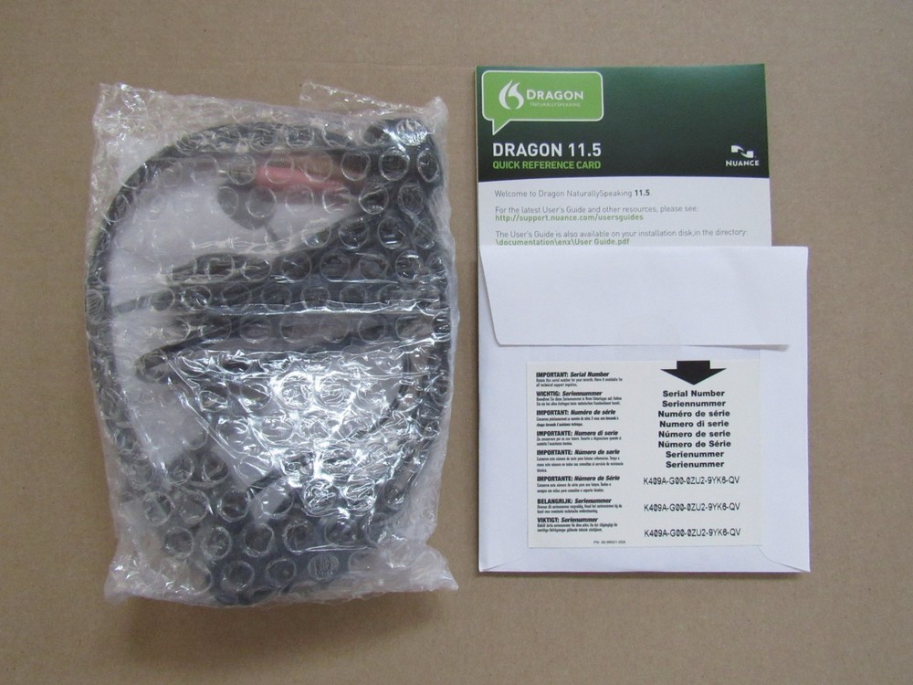 Dragon Naturally Speaking Speech Recognition Software Version 11 with Headset