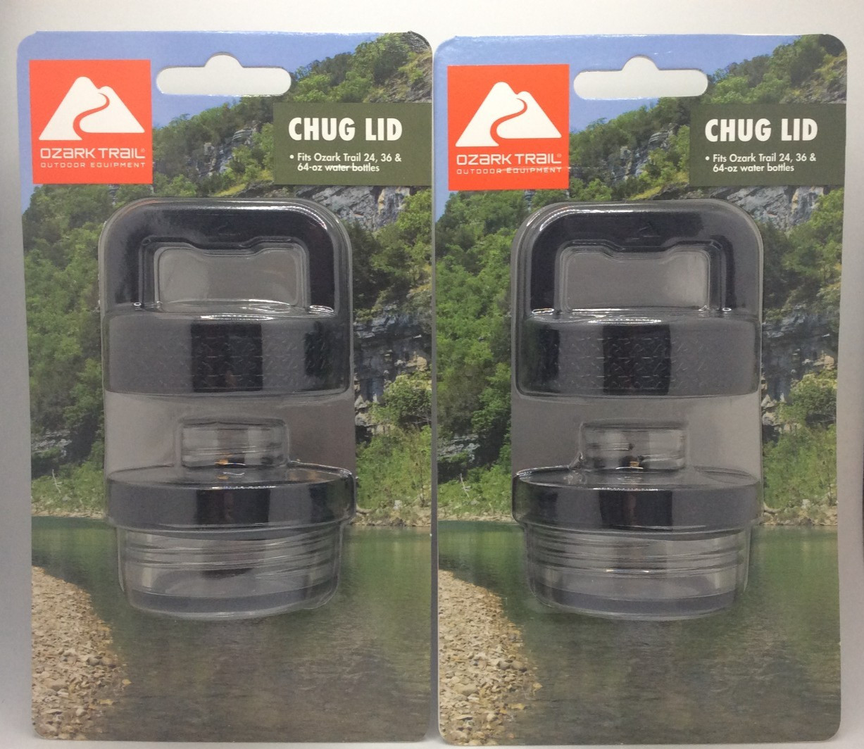 Ozark Trail Replacement Chug Lid, Fits Ozark Trail 24,36 & 64oz, PACK OF 2