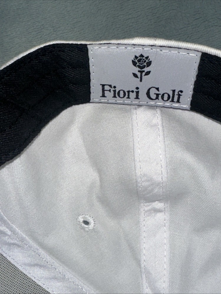 Fiori Golf Hat Strapback Cap White Black FG OSFM