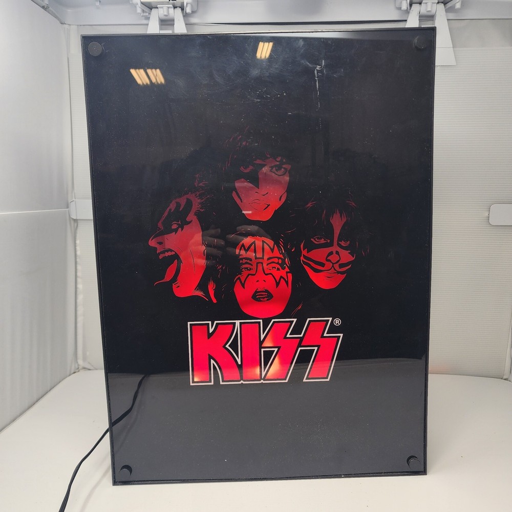 Kiss Virtual Flame Box Display Gene Simmons Tested Works 2003 Band Spencers