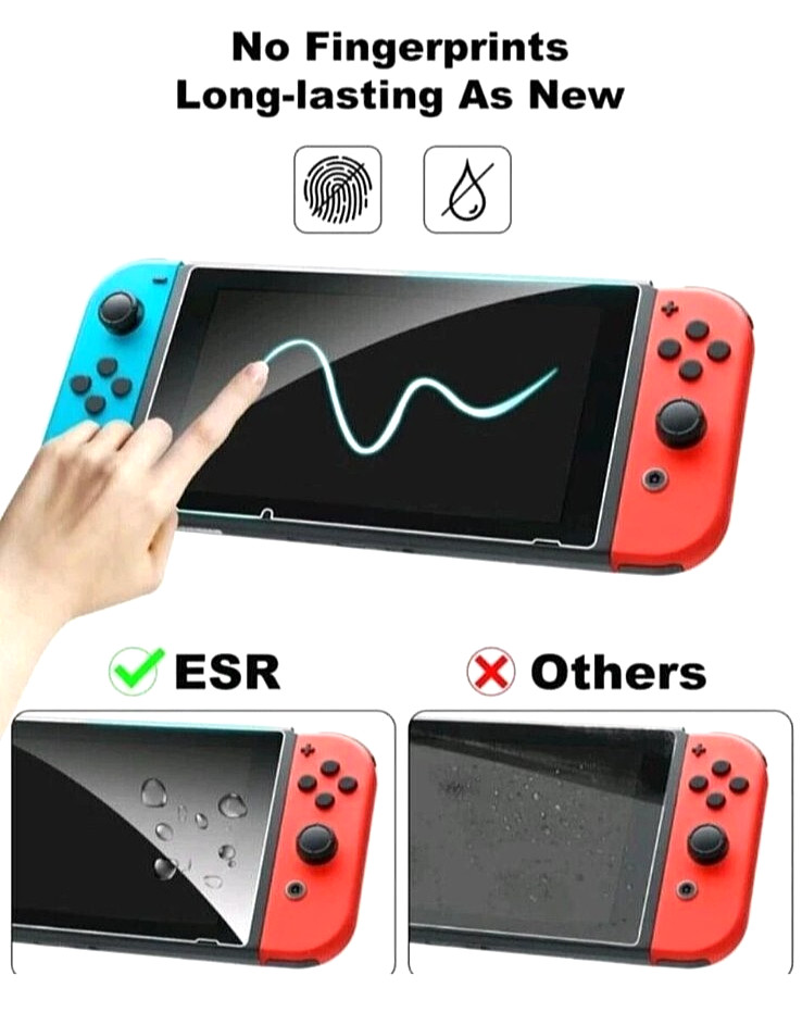 Tempered Glass Screen Protector Compatible With Nintendo Switch- Transparent HD