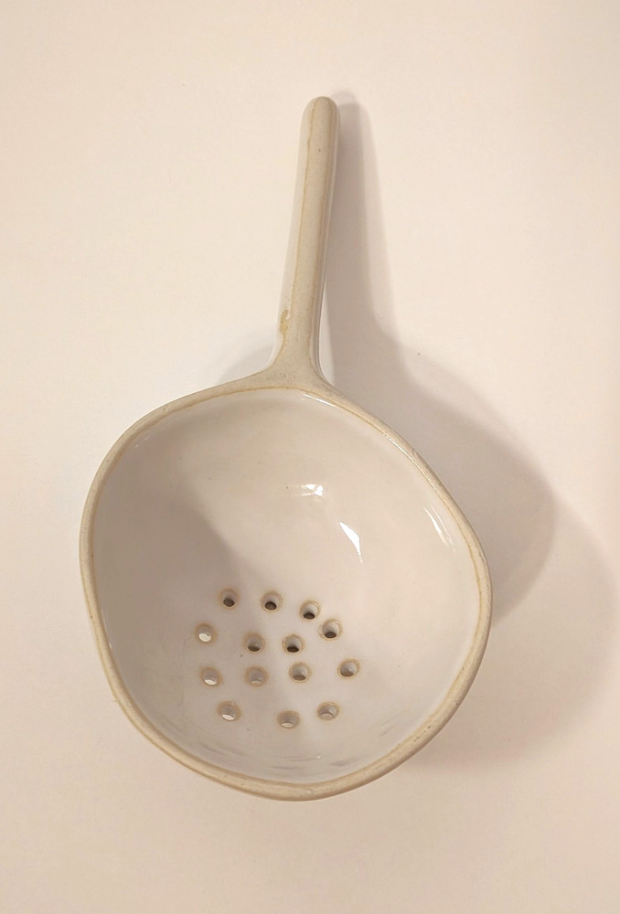 Stoneware Strainer Spoon Reactive Glaze 7" Single Utensil Kitchen Tools Scooper