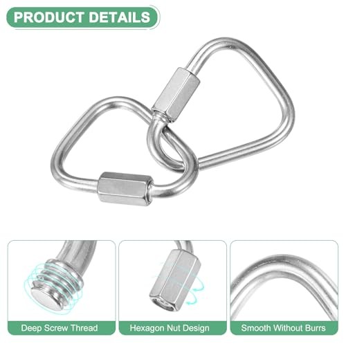 Quick Chain Link Connector, Stainless Steel Locking Repair Chain M3.5（1/8"）