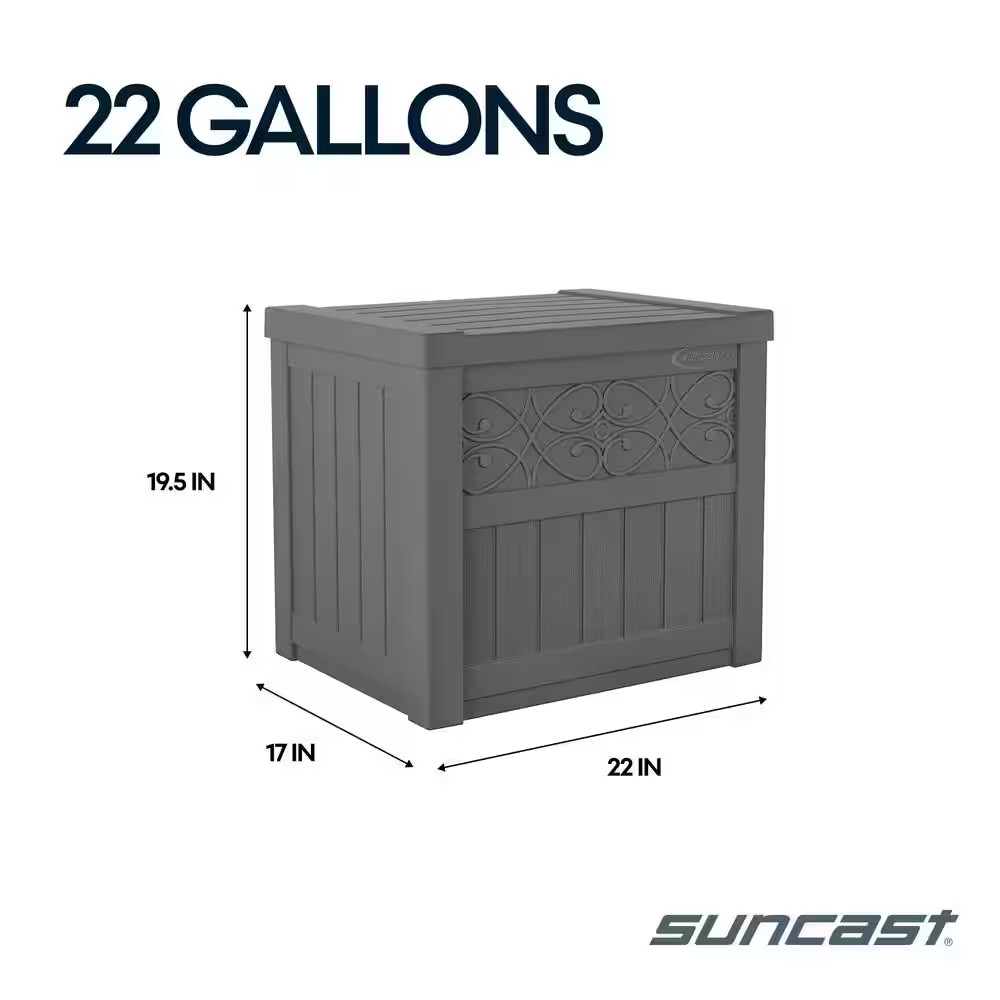 Trellis 22 Gal. Plastic Deck Box