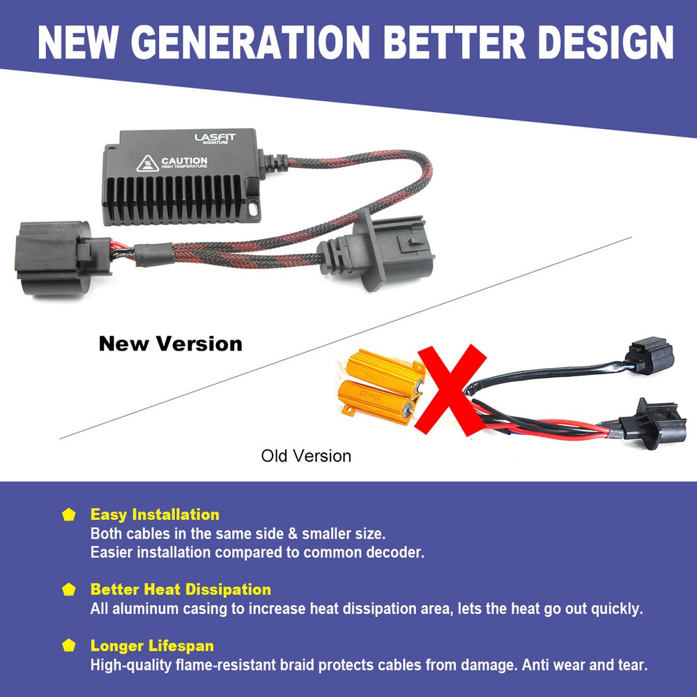 Resistor for LED Headlight Kit 9008 H13 Error Code Canceller Anti Flicker Canbus