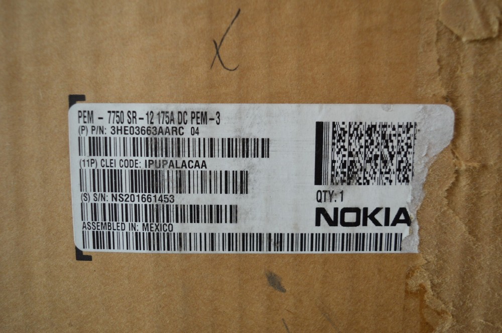 New Nokia 7750 SR-12 175A DC PEM-3 3HE03663AARC Power Entry Module