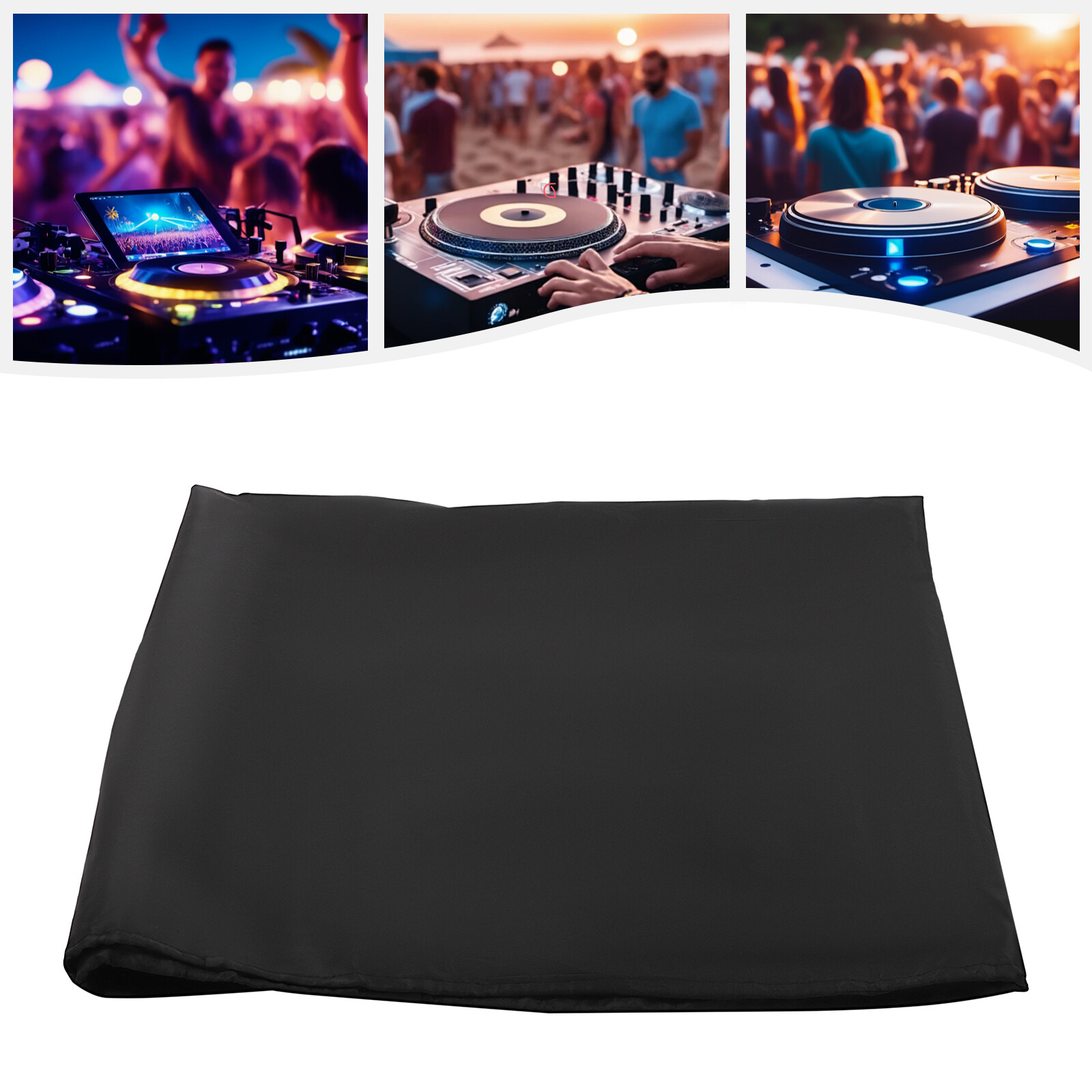 DJ Display Stand Scrim DJ Facade Event Booth Cover DJ Stand Decorative Black NEW