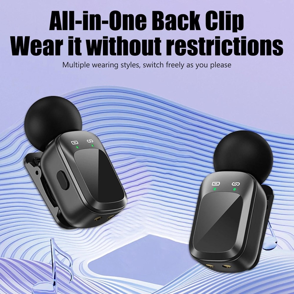 Wireless Type-C Microphone with Charging Case for Android iPhone Video Recording