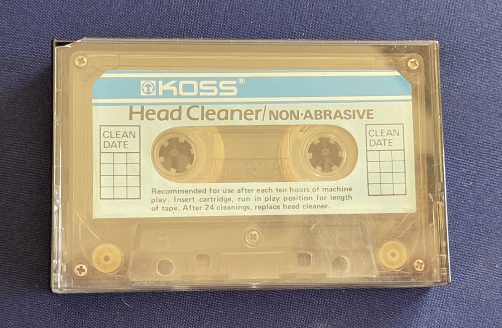 Koss Cassette Deck Head Cleaner Buff Strip Cleaning System