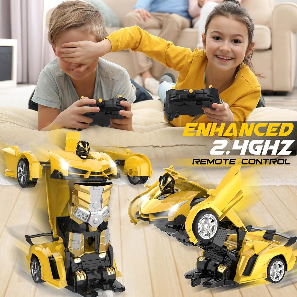 Transforming RC Car & Robot | High-Speed, 360 Spins, & One-Button Transformat...