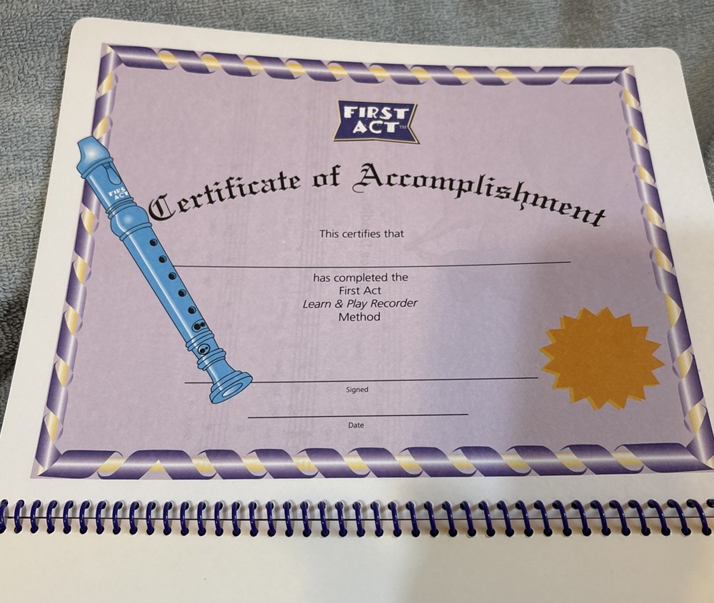 First Act Learn and Play Recorder. 2002