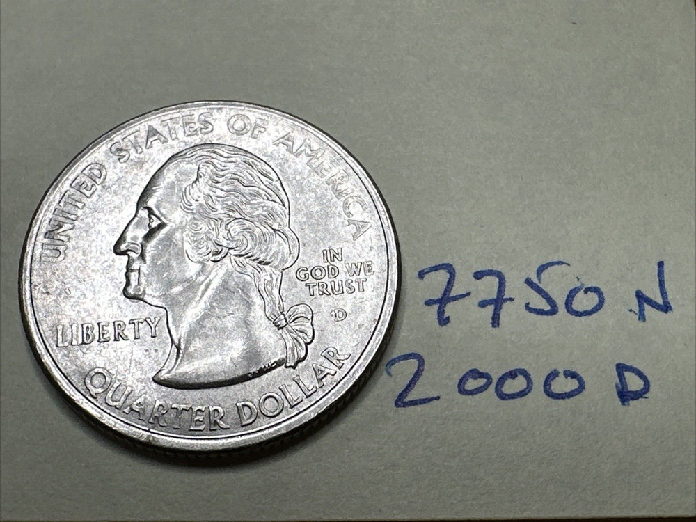 2000 D Massachusetts State Quarter • 25c 7750N