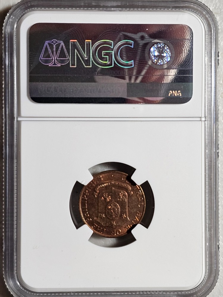 Philippines 1 Centavo 1960 NGC MS 63 RB