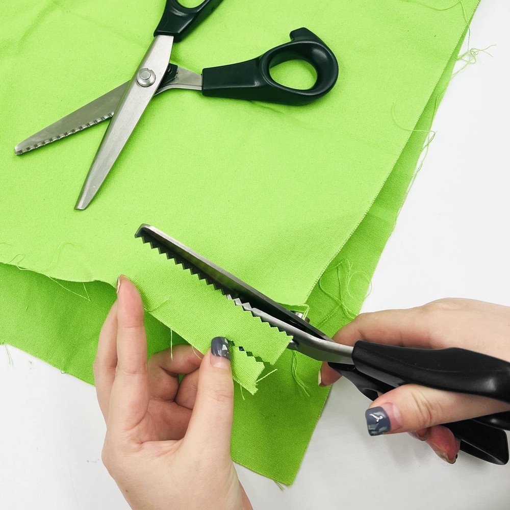 2 Models Pinking Shears for Crafting and Paper Cutting, Zig Zag Scissors for ...