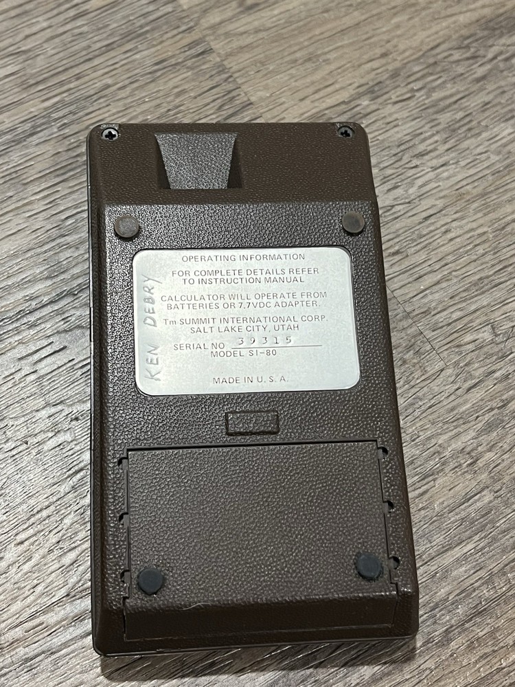 Vintage Summit Si-80 Calculator With Case Untested
