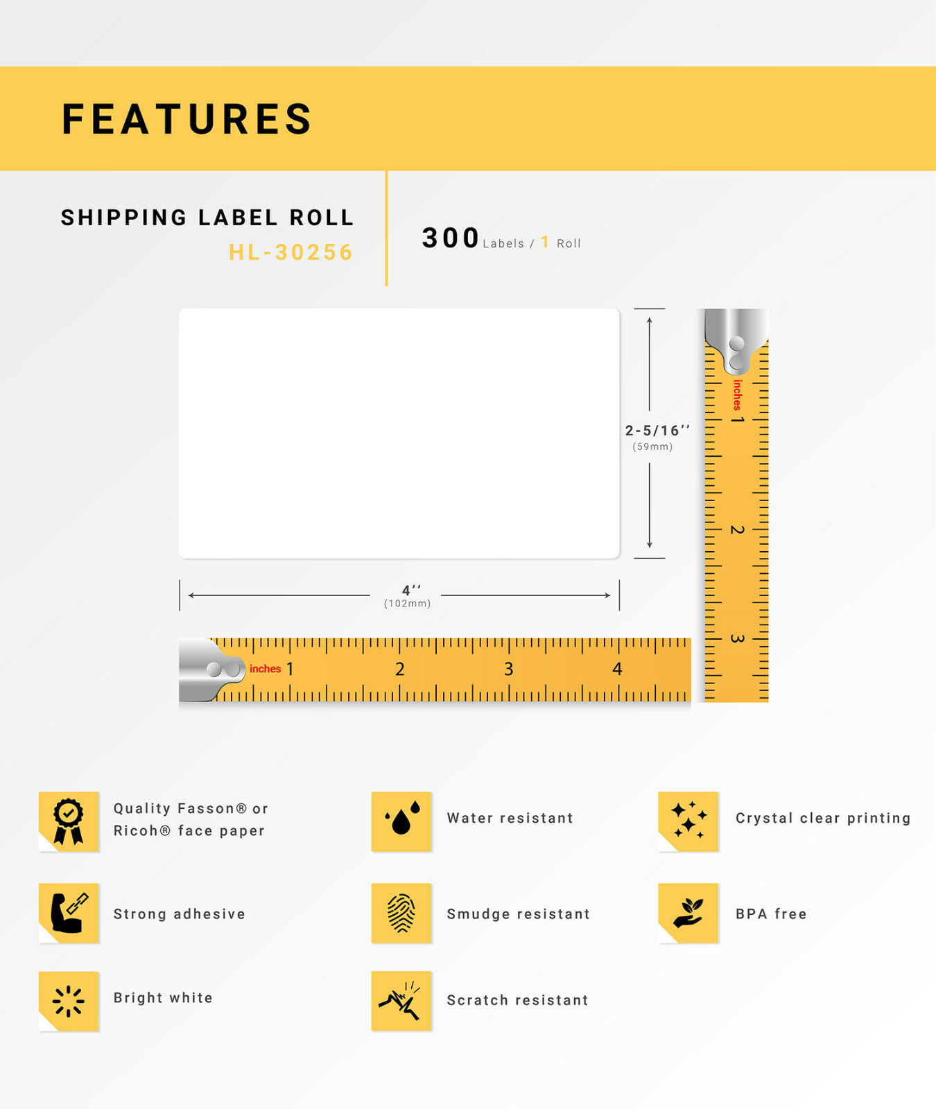 DYMO LW 30256 Compatible LARGE Direct Thermal Address Labels - (50) Rolls of 300