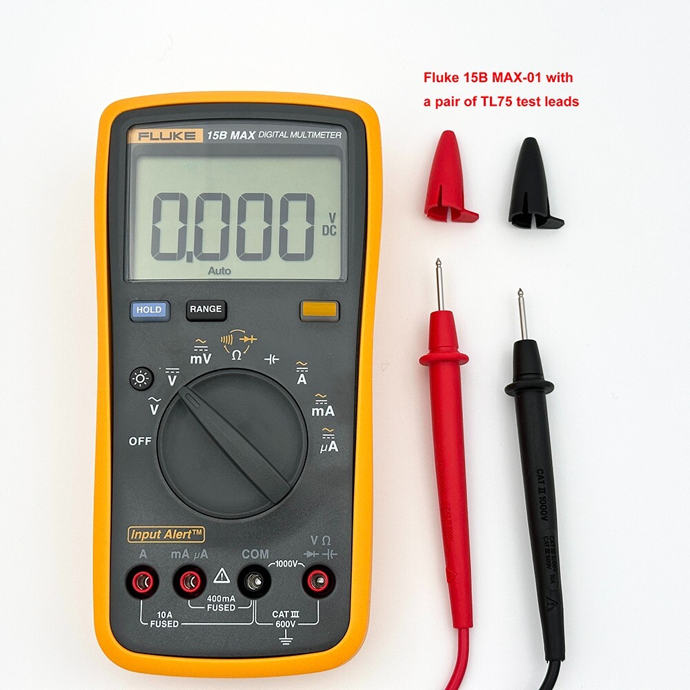 Fluke 15B/17B MAX Digital Multimeter Audible/Visual Alarm CATIII 600V AC/DC