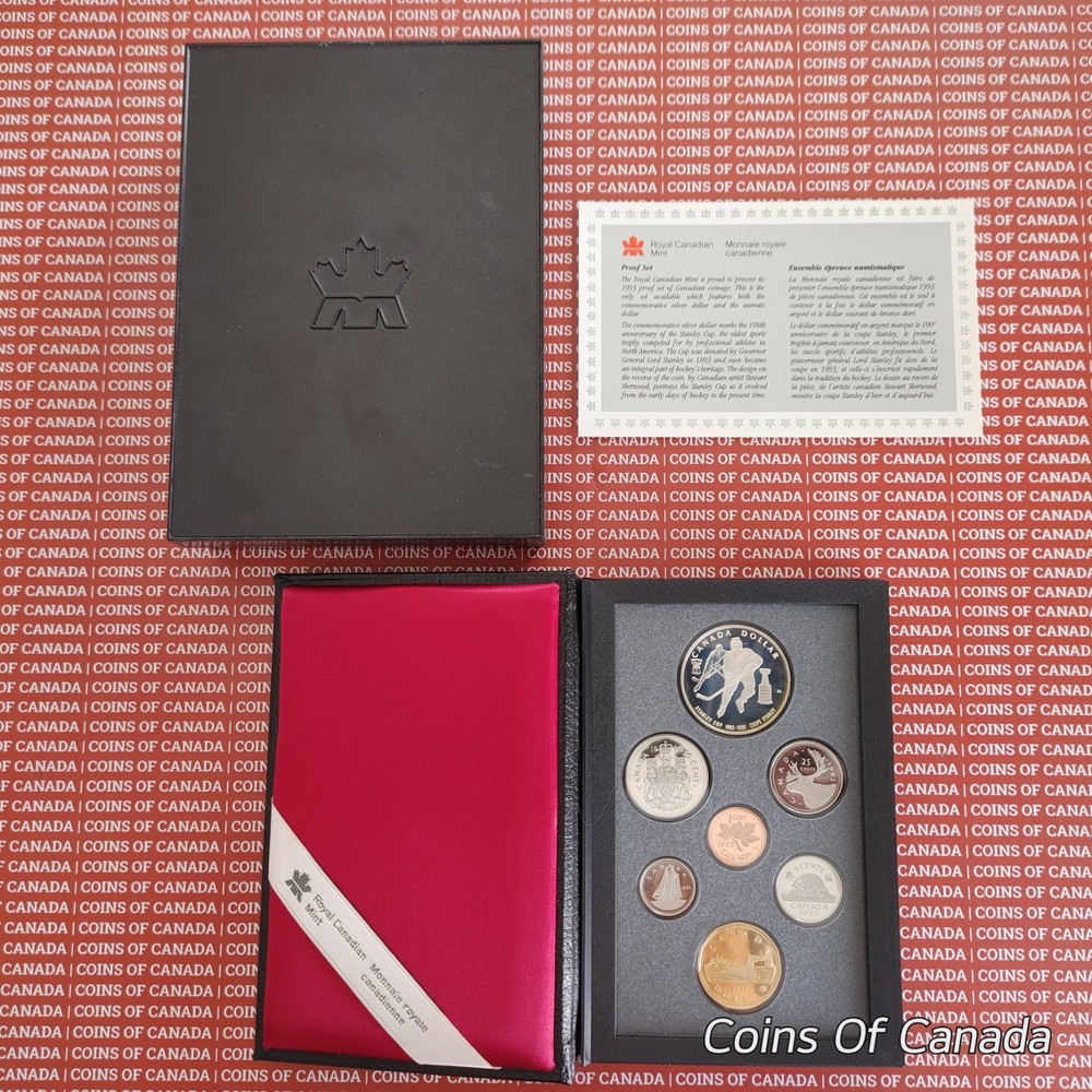 1993 Canada Proof Set - Special Edition Stanley Cup Silver Dollar #coinsofcanada