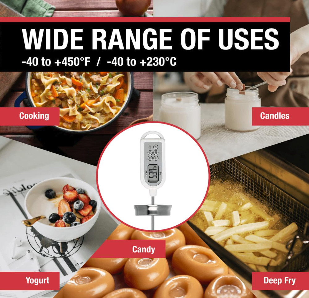 CDN DTW450L ProAccurate Shatterproof Long Stem Waterproof Thermometer