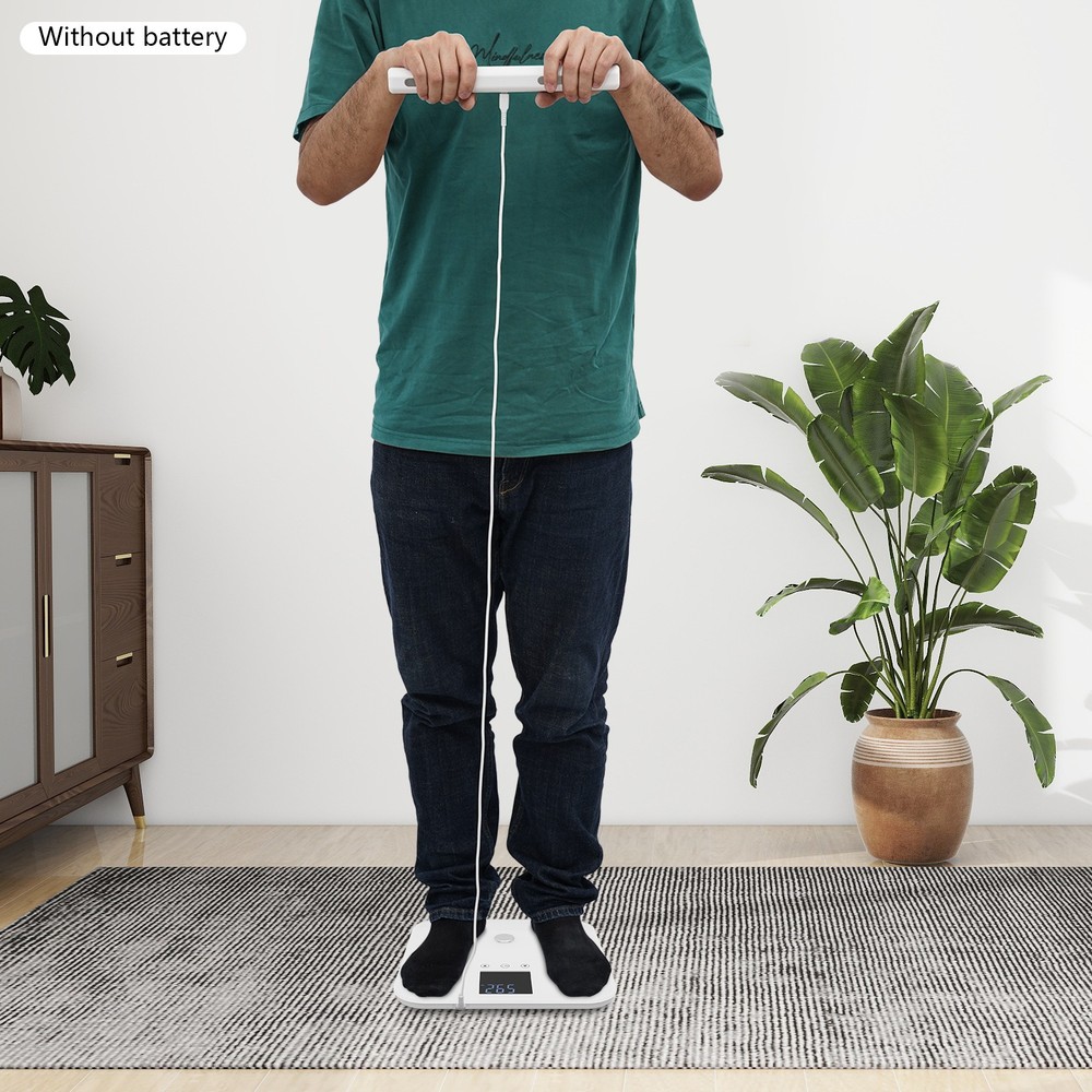 Multifunctional Intelligent Electronic Scale White 8 Eletrode Body Fat Scale