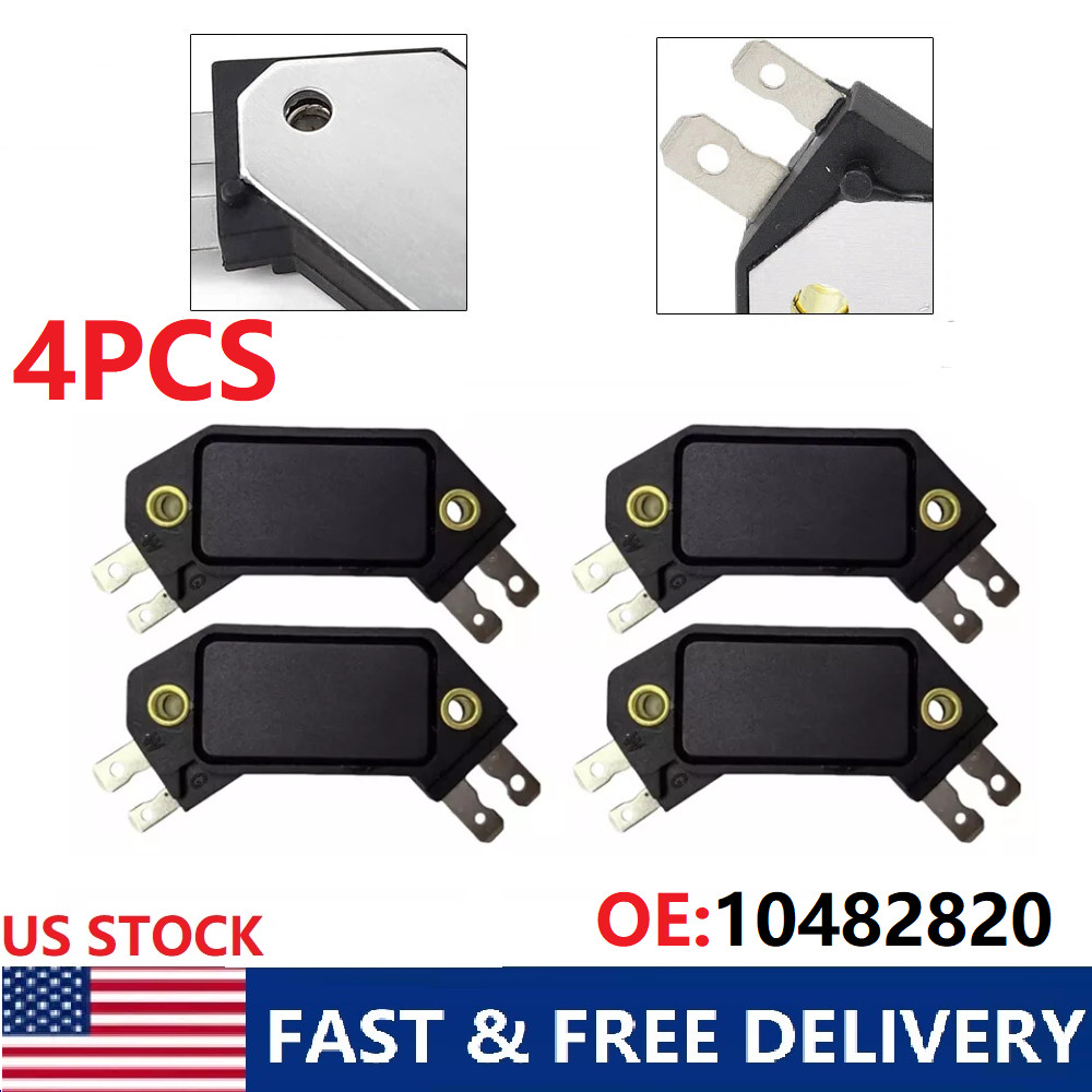 4x For GM Chevy 1975 Up Replacement Ignition Control Module 4Pin HEI Distributor