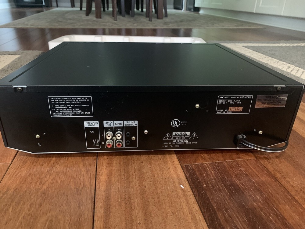 Sony CDP-CE415 Storage CD Control 5 Disc Changer Player W/remote & Cords In Box