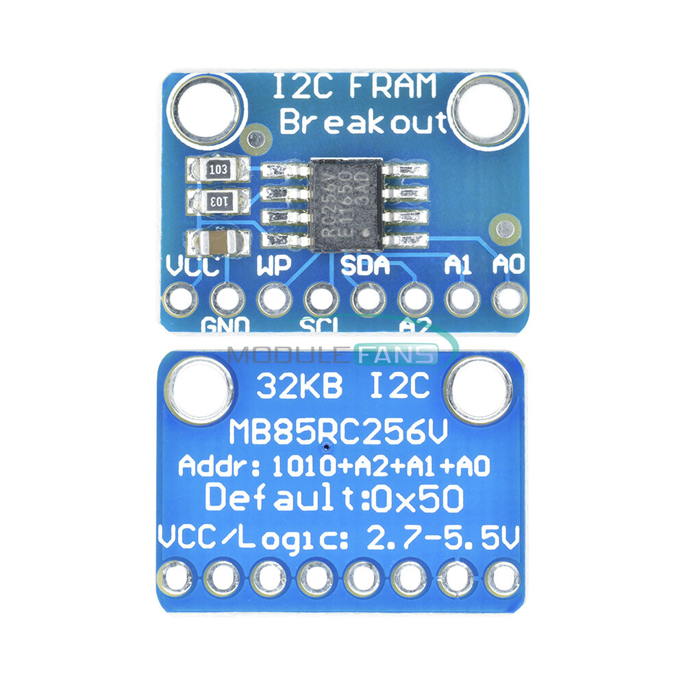 I2C IIC Non-Volatile FRAM MB85RC256V Breakout 256Kbit/32KByte Memory IC Tools