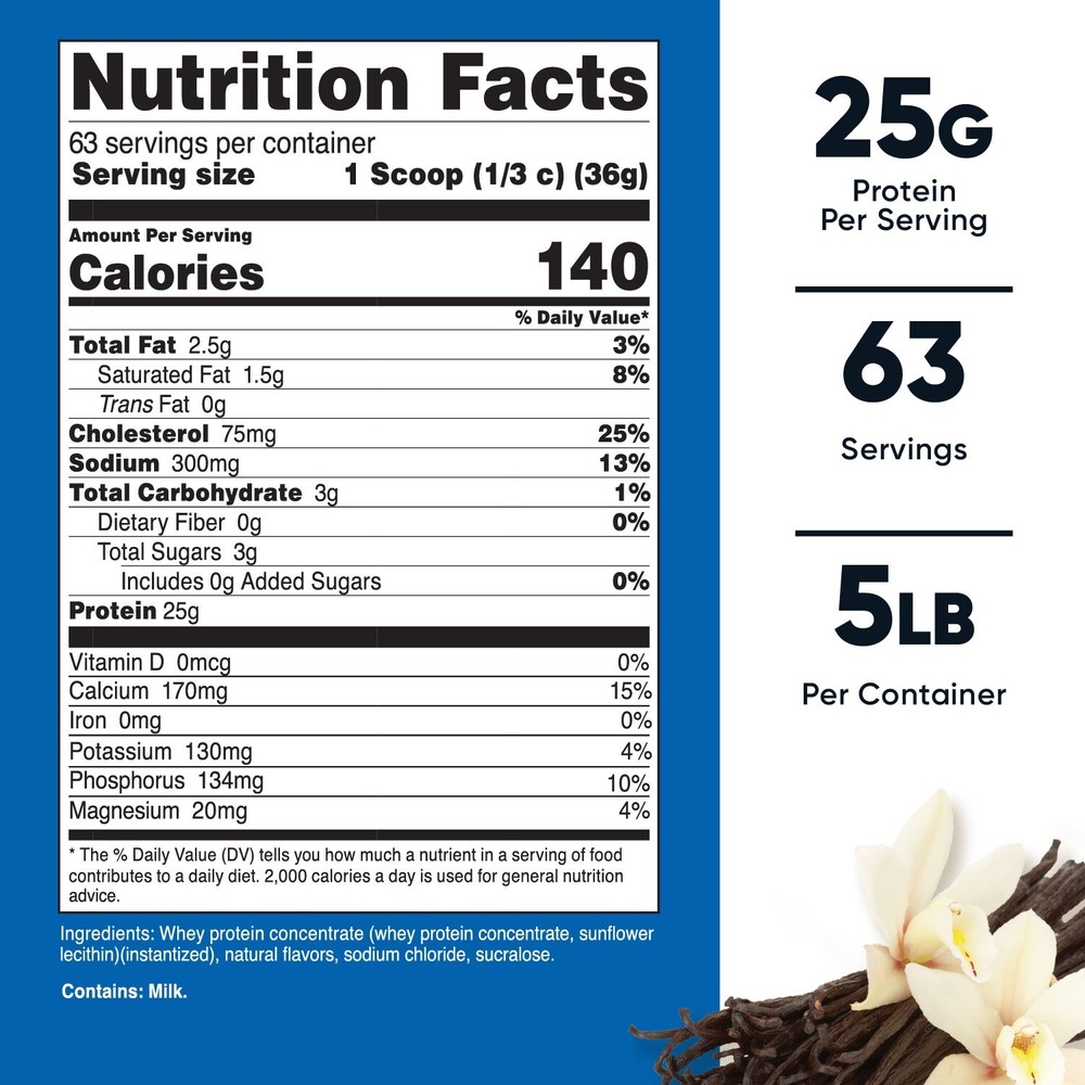 Nutricost Whey Protein Concentrate (Vanilla) 5 LBS