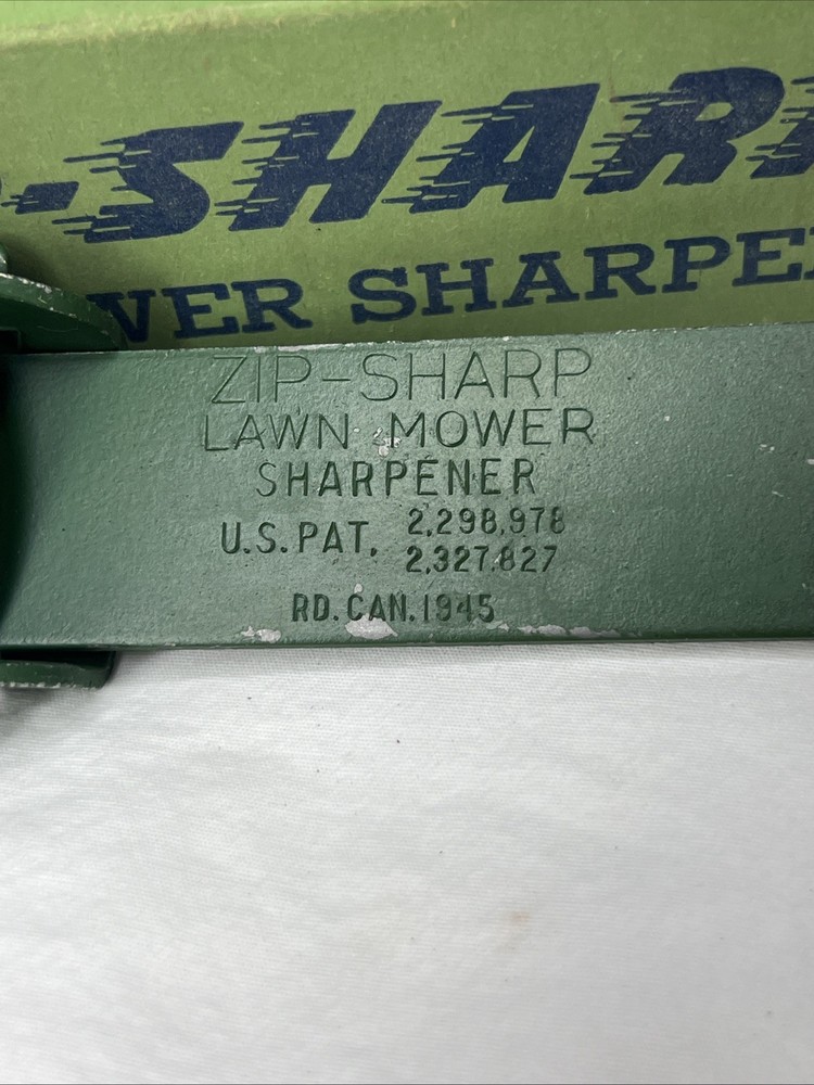 Zip-Sharp Lawn Mower Blade Sharpener, Original Box Vintage