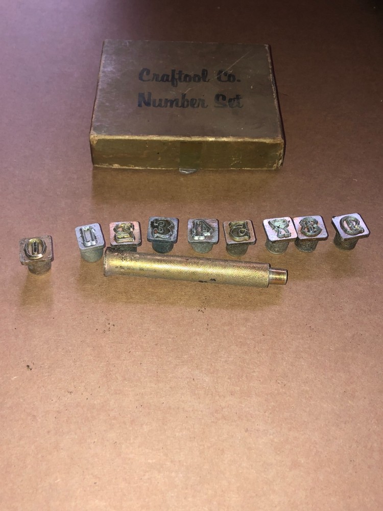 CRAFTOOL CO LEATHER NUMBER STAMP SET 1/2"