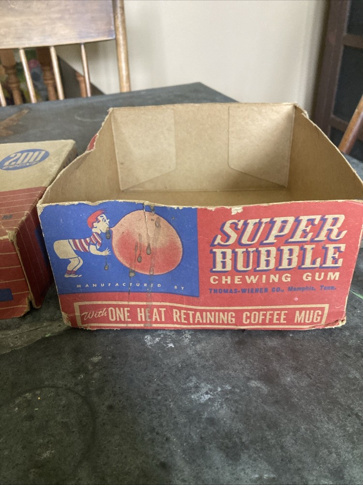 Vintage Super Bubble, Chewing Gum, 200 Count Empty Box