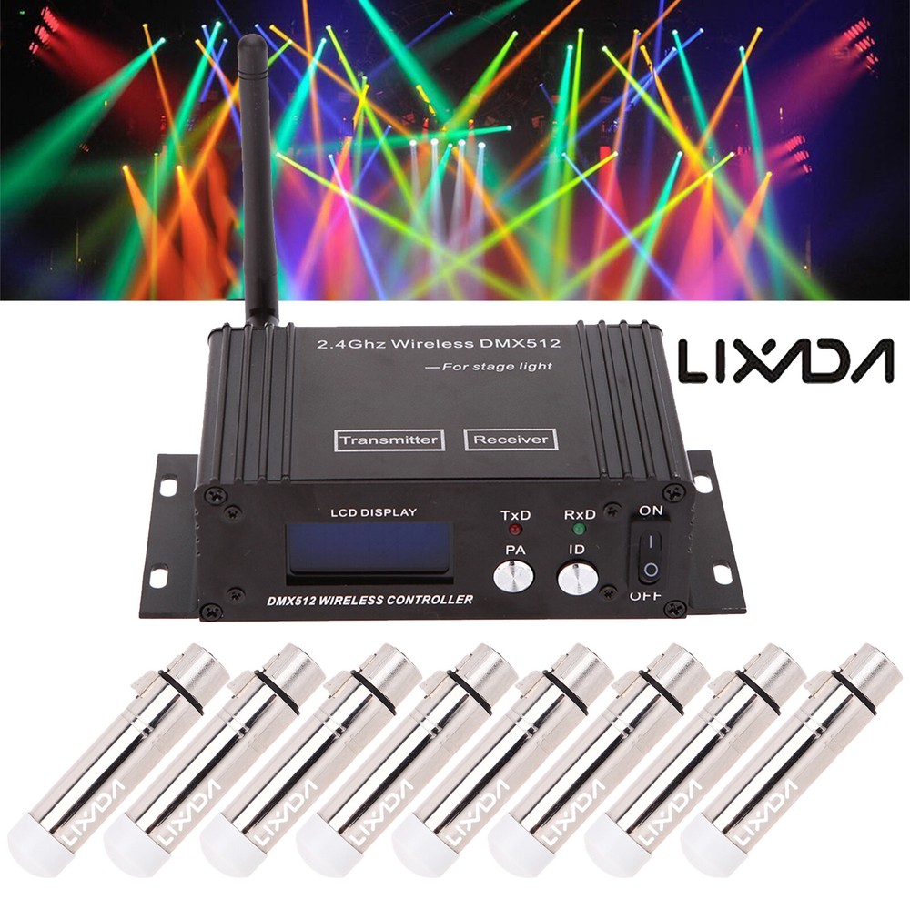 2.4G Wireless DMX Controller Transmitter Receiver Repeater For Stage Light D6K4