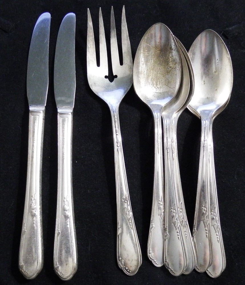 8 pcs Oneida Meadowbrook Silverplate Flatware
