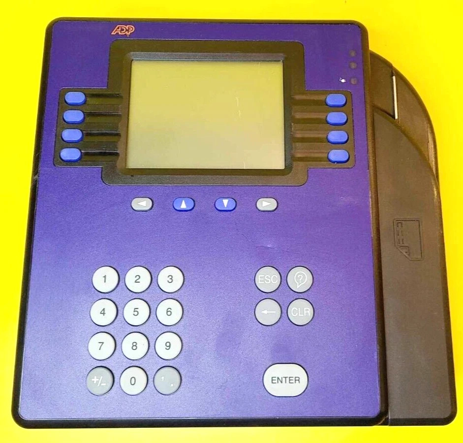 ADP BY KRONOS MODEL 4500 EMPLOYEE TIME CLOCK QUICK PUNCH TOUCH ID LCD ETHERNET