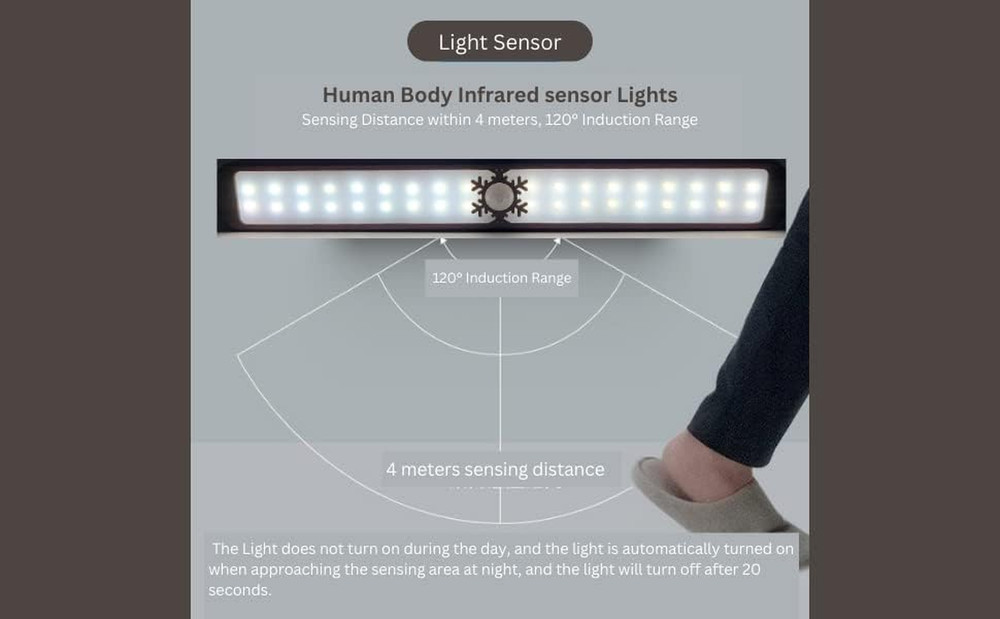 TL003 Sensor Light Bar Touch Switch Stepless Dimmable Neutral White Rechargeable