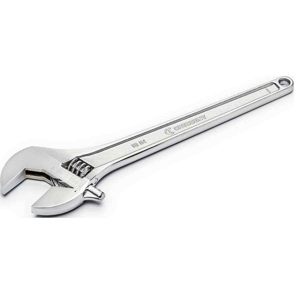 Crescent AC218BK Adjustable Wrench: Chrome-Plated
