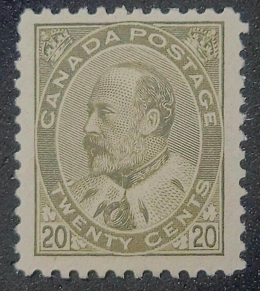 Canada 1903-1908 Sc# 94 Stamp 20C Olive Hinged