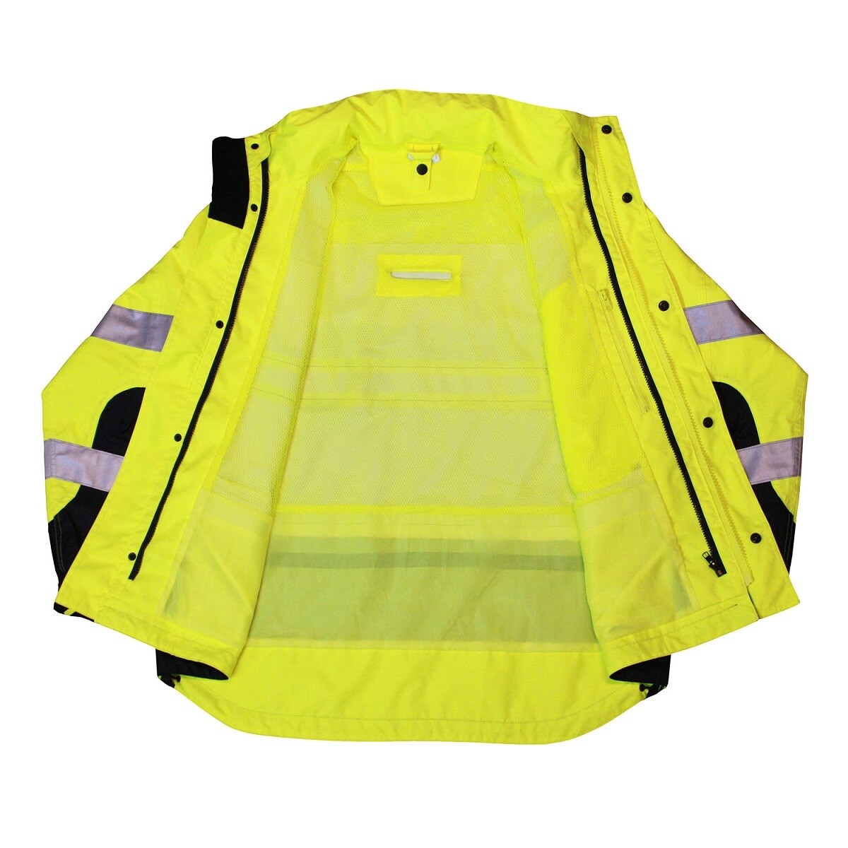 RADIANS RW32-3Z1Y RADWEAR CLASS 3 HEAVY DUTY RIP STOP HI VIS RAIN JACKET COAT LG