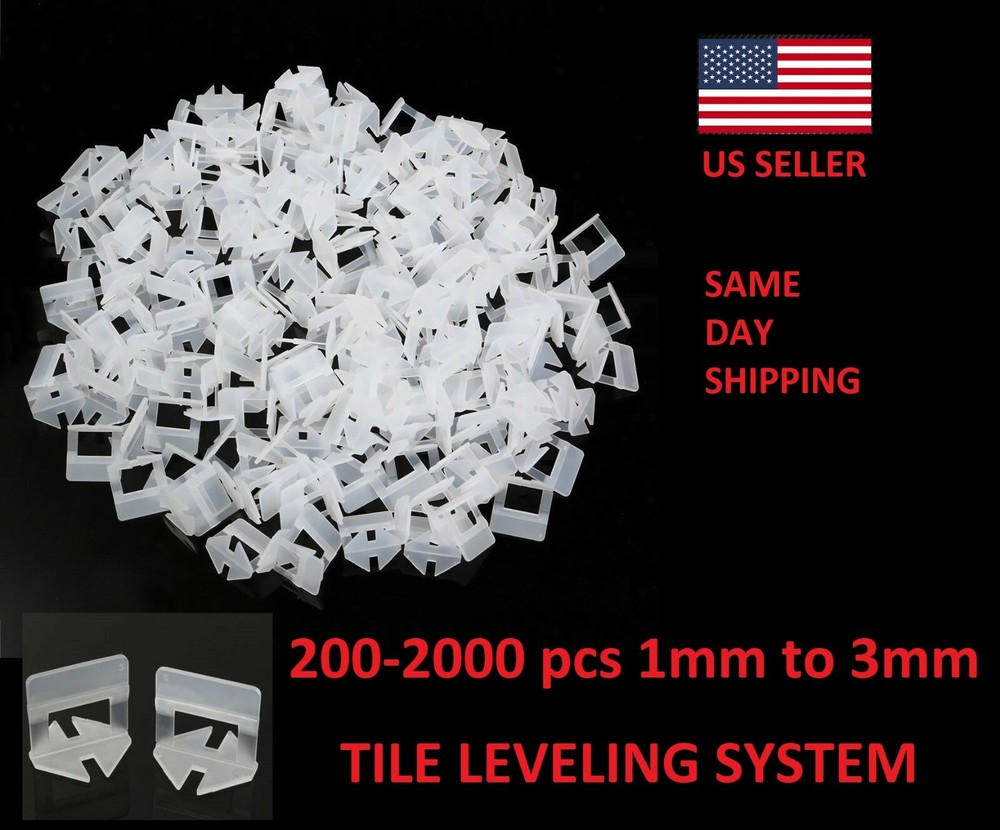 200-2000X Clip Tile Leveling System Kit Floor Wall 1/3mm Tile Spacer Tiling Tool