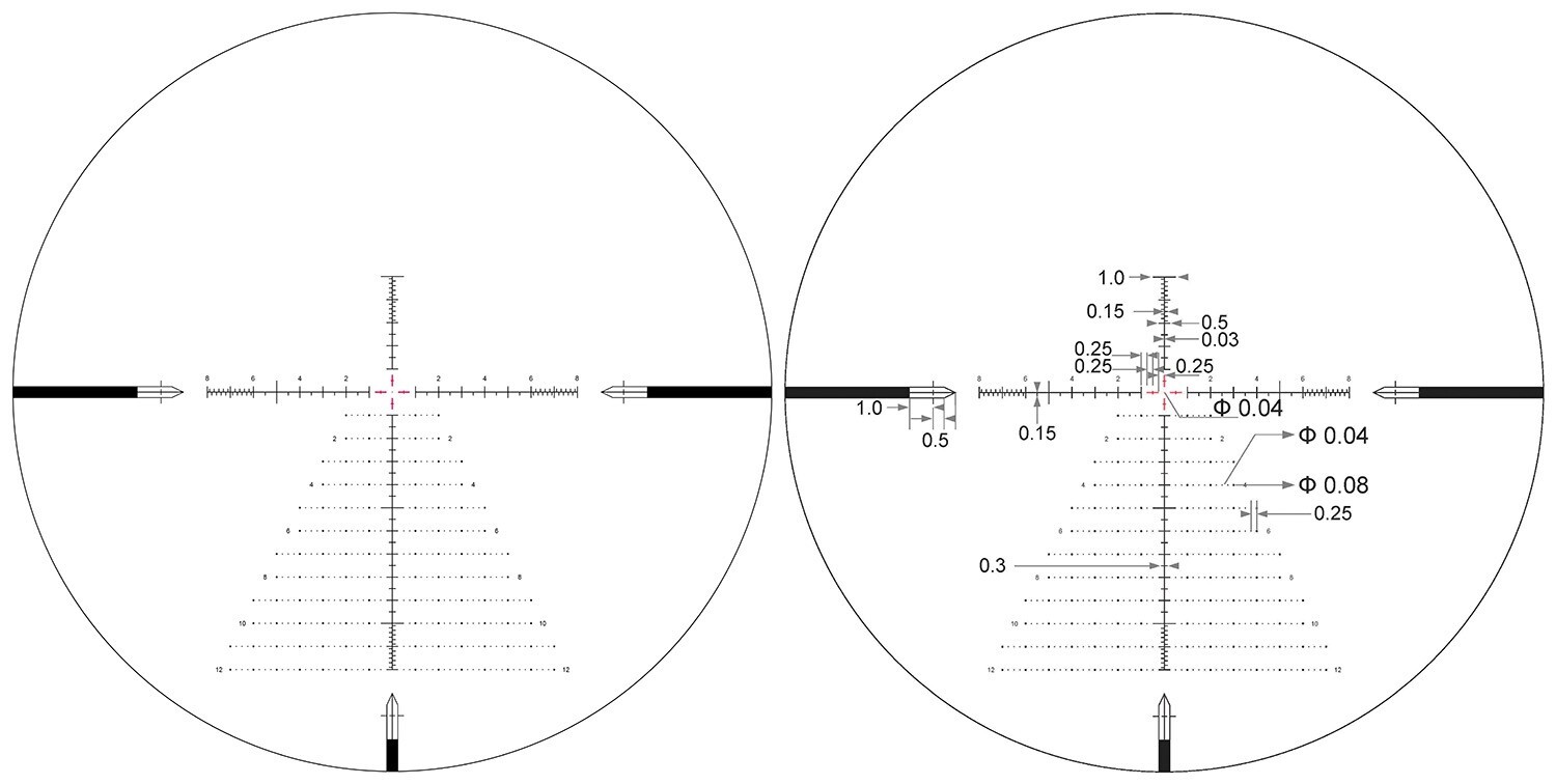 Arken Optics EPL-4 6-24X50 FFP MIL VPR Illuminated Reticle with Zero Stop - 30mm