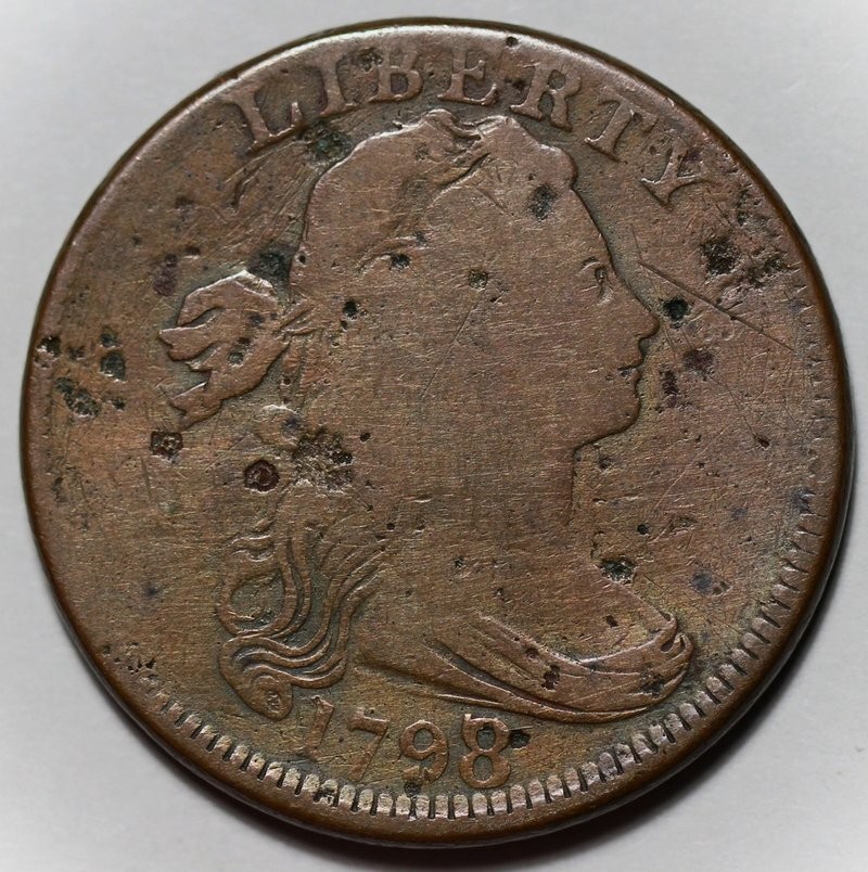 1798/7 Draped Bust Large Cent (S-152) - US 1c Copper Coin