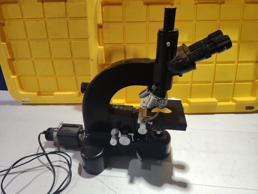 Leitz Wetzlar Ortholux Trinocular Microscope w/ 4 Objectives Germany
