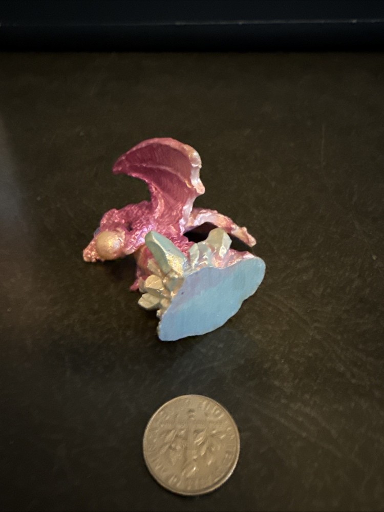 Tiny Pink Dragon With Pearl Detailed