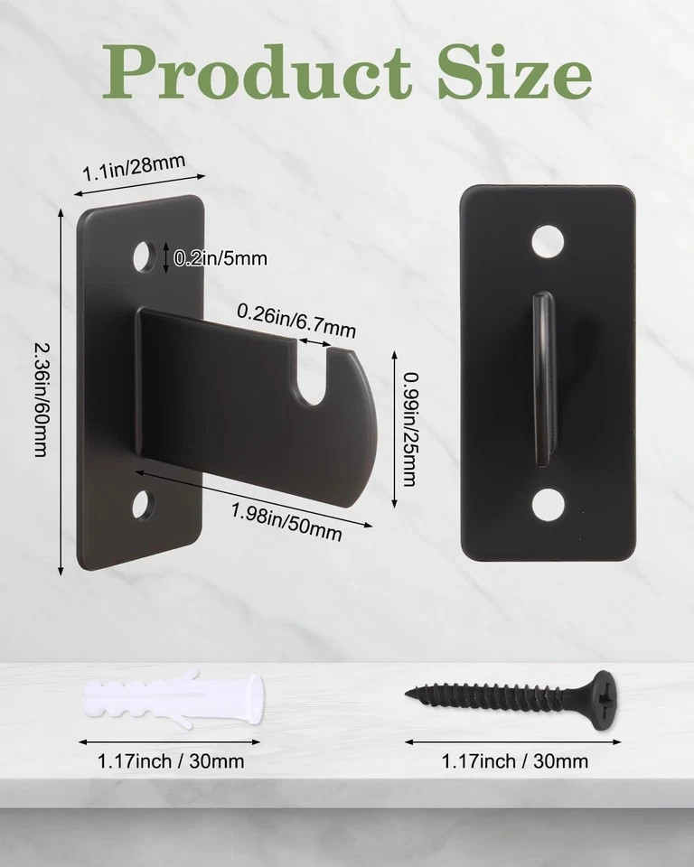 8 Pcs Gridwall Mount Brackets, Metal Grid Wall Panel Display Hooks with Screws,