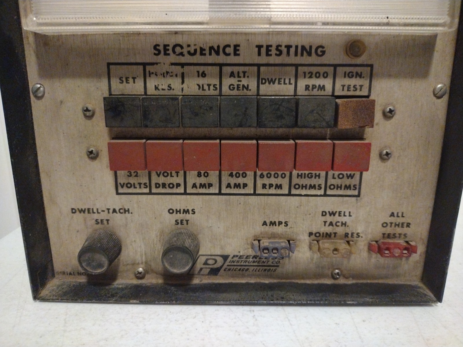 Diagnostic Analyzer Model AA-17 Peerless Instrument Co With Manual & Cables. E